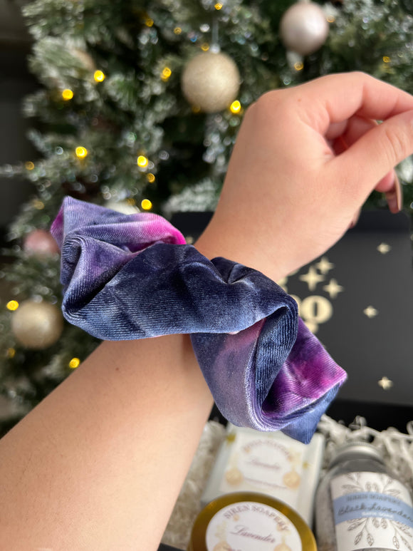 Purple & Blue Tie Dye Scrunchie